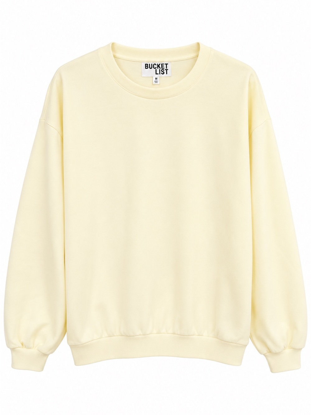 BUCKETLIST Pale Yellow Crewneck Sweatshirt